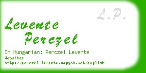 levente perczel business card